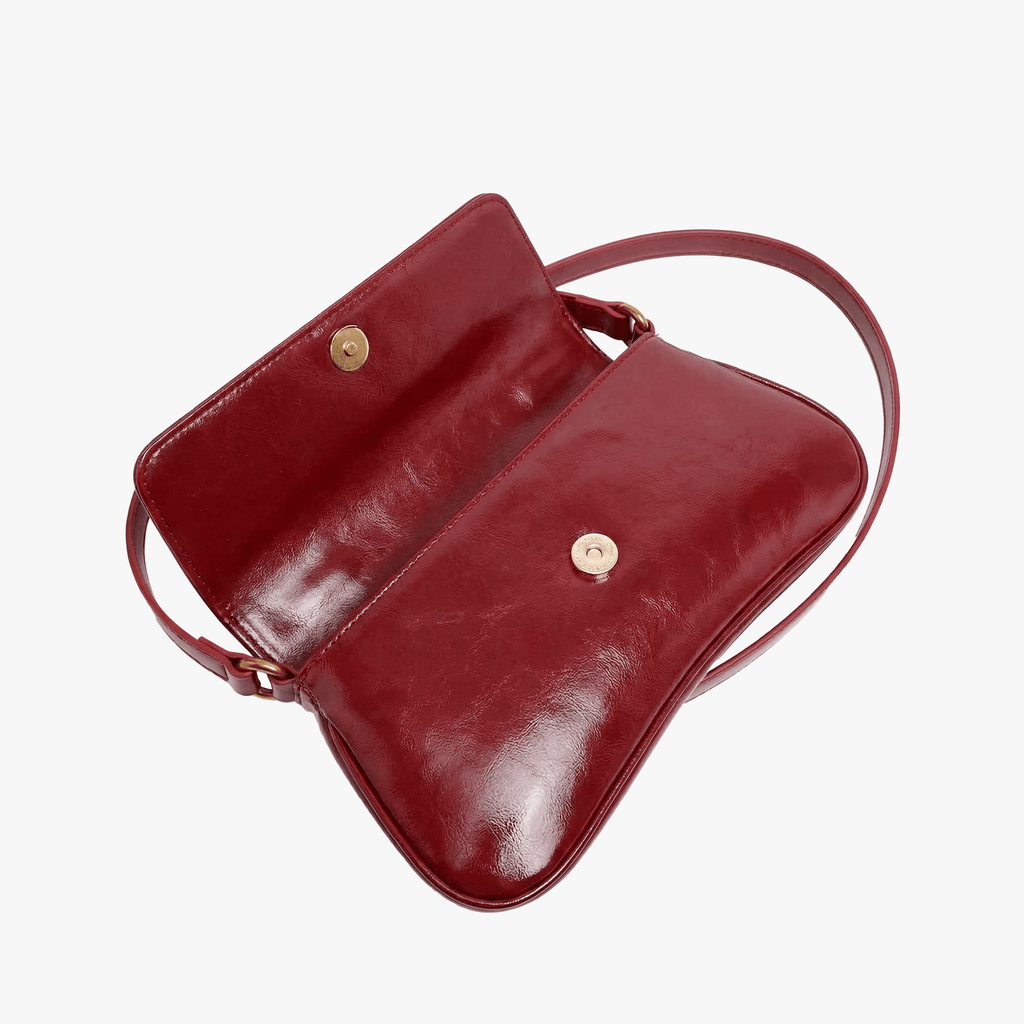 2025 New Underarm Bag Fashionable and Versatile Solid Color Artistic Stick Bag Elegant Retro Leopard Pattern Shoulder Bag - Sorina