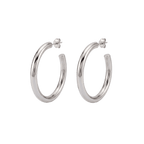 30/40/50Mm Classic Stainless Steel Ear Buckle Big Earrings for Women Trendy Gold Color Large Hoop Earring Jewelry Accessories - Sorina