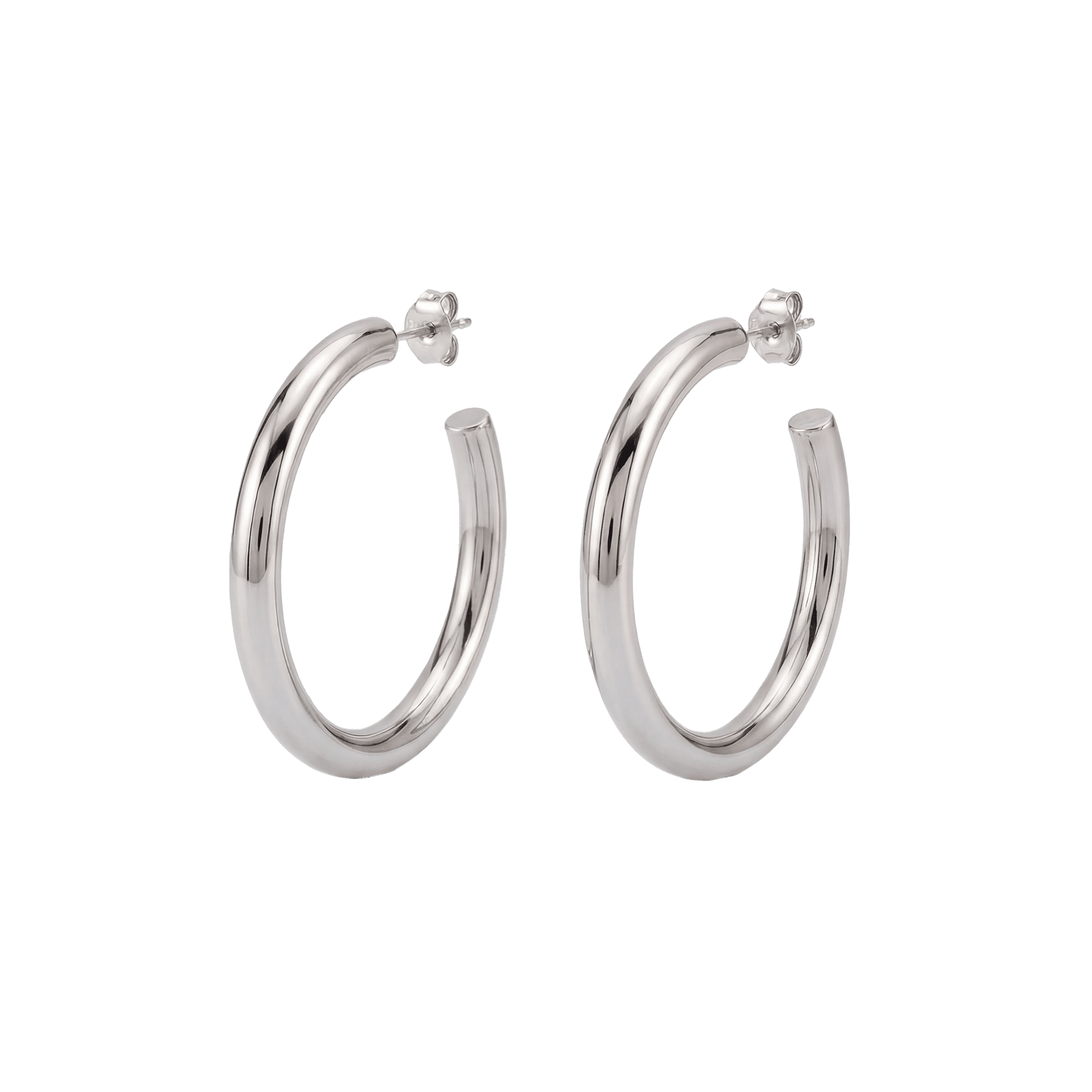 30/40/50Mm Classic Stainless Steel Ear Buckle Big Earrings for Women Trendy Gold Color Large Hoop Earring Jewelry Accessories - Sorina