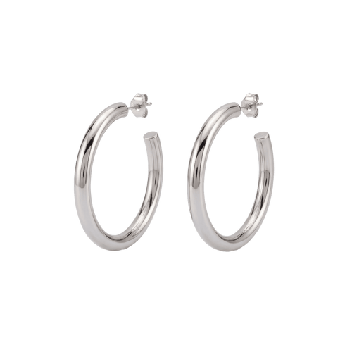 30/40/50Mm Classic Stainless Steel Ear Buckle Big Earrings for Women Trendy Gold Color Large Hoop Earring Jewelry Accessories - Sorina