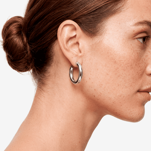 30/40/50Mm Classic Stainless Steel Ear Buckle Big Earrings for Women Trendy Gold Color Large Hoop Earring Jewelry Accessories - Sorina