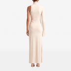 Asymmetric One Sleeve Cut - Out Maxi Dress - Sorina