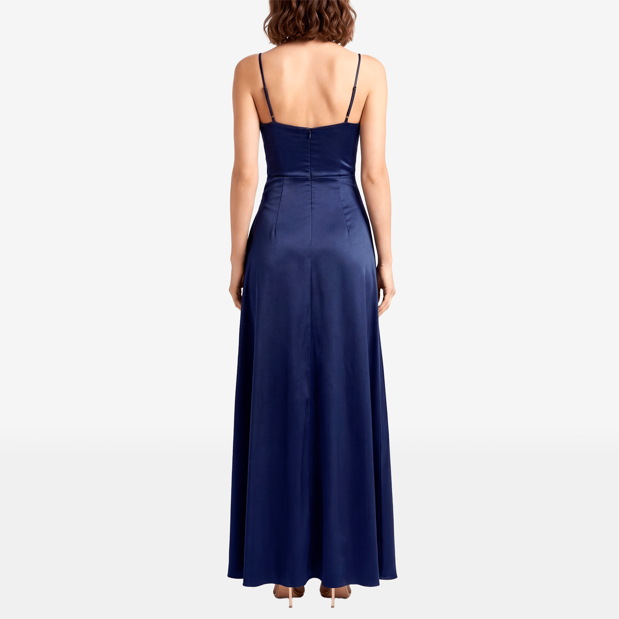 Asymmetric Ruffle High Split Maxi Dress - Sorina