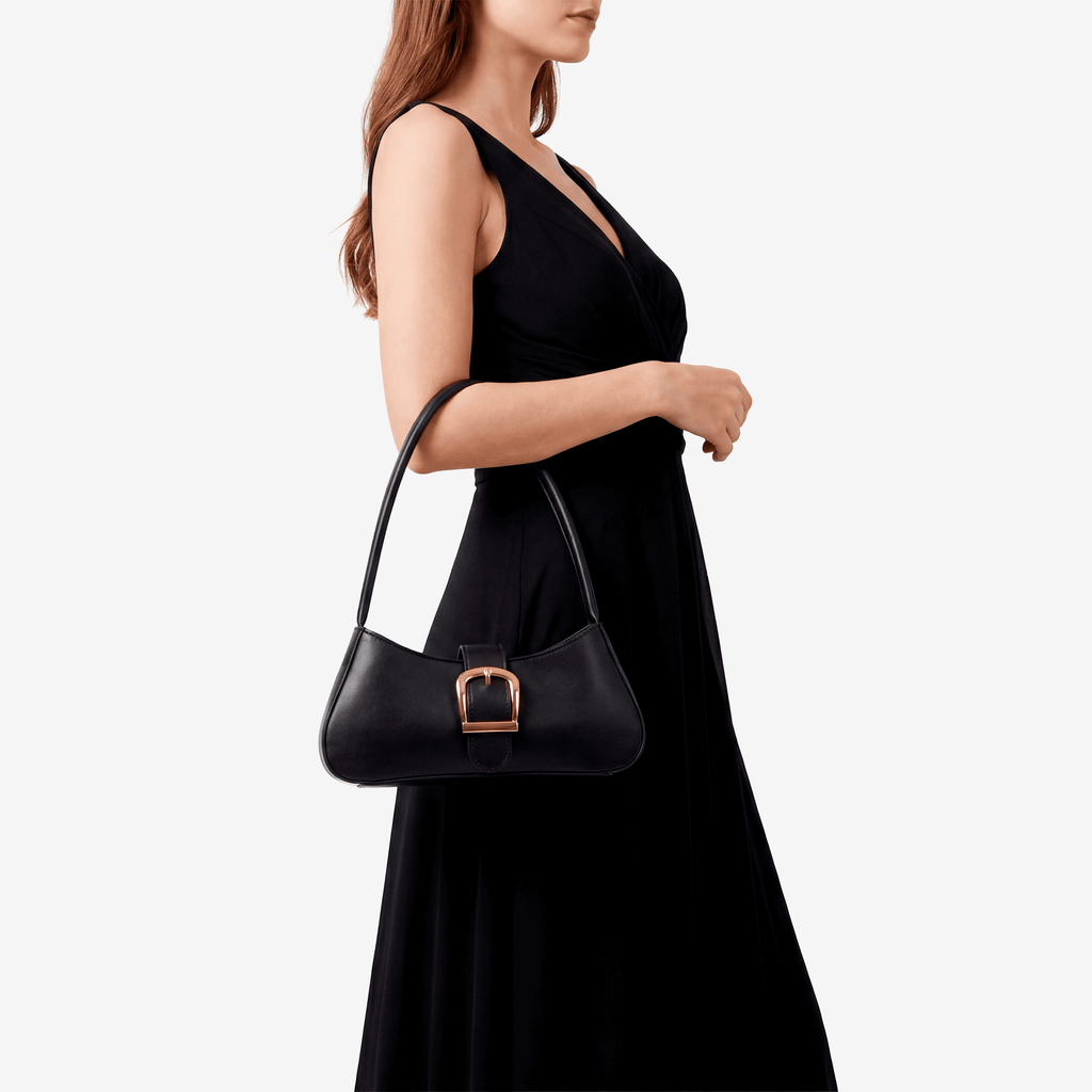 Fashion Shoulder Armpit Bags for Women Soft PU Leather Women'S Trend Handbags and Purse All Match Female Top - Handle Underarm Bag - Sorina