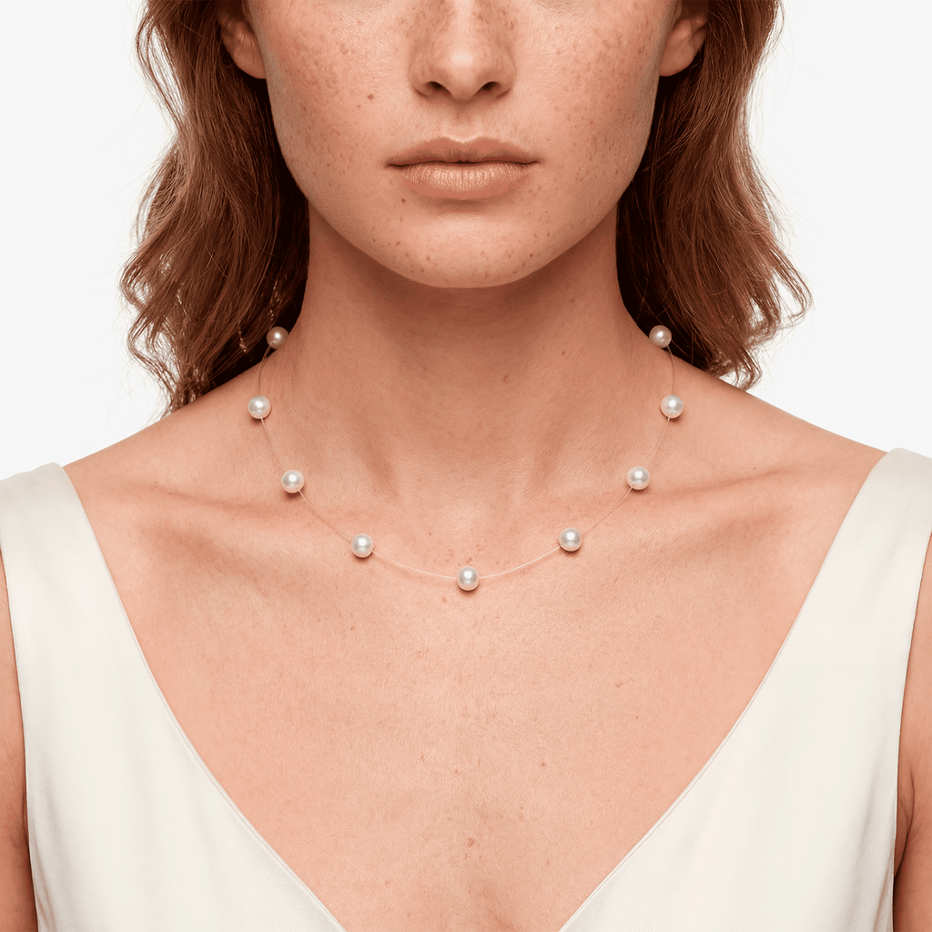 Fashion Simple Design Faux Pearl Splicing Necklace Women'S Niche Light Luxury Trend Party Jewelry Accessories Gifts - Sorina