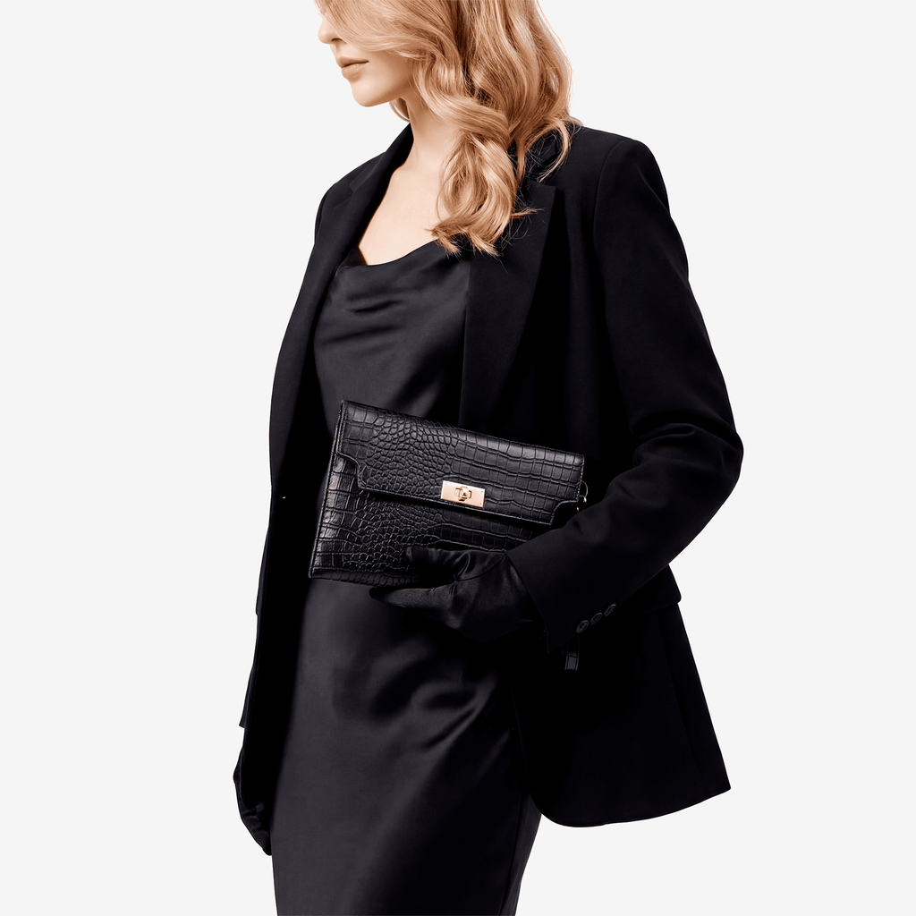 Fashion Women Stone Pattern Handbag and Purse PU Leather Wedding Party Evening Bag Lady Wristlet Clutch Bag Female Envelope Bag - Sorina