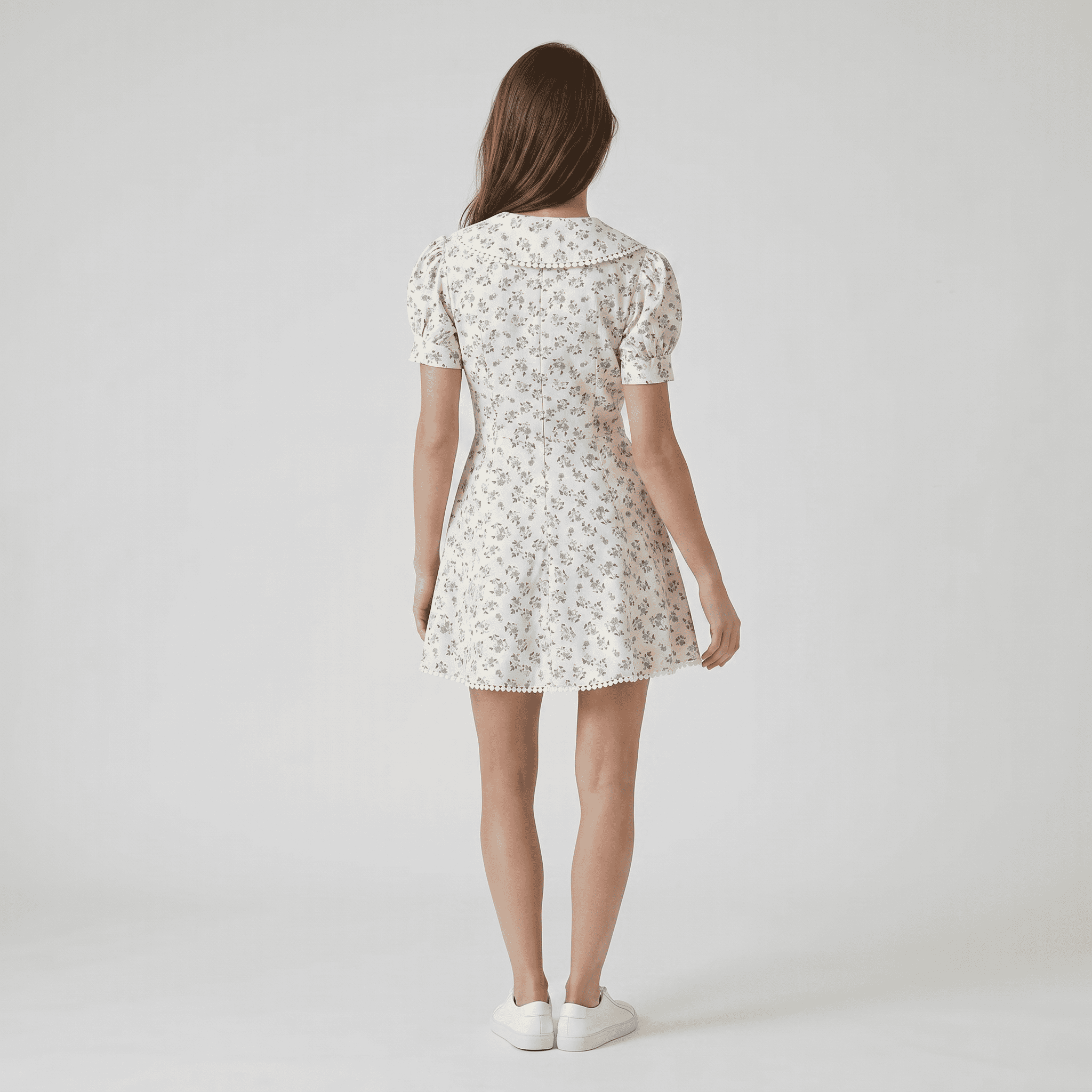 Floral A Line Cocktail Mini Dress - Sorina