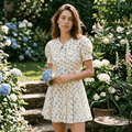 Floral A Line Cocktail Mini Dress - Sorina
