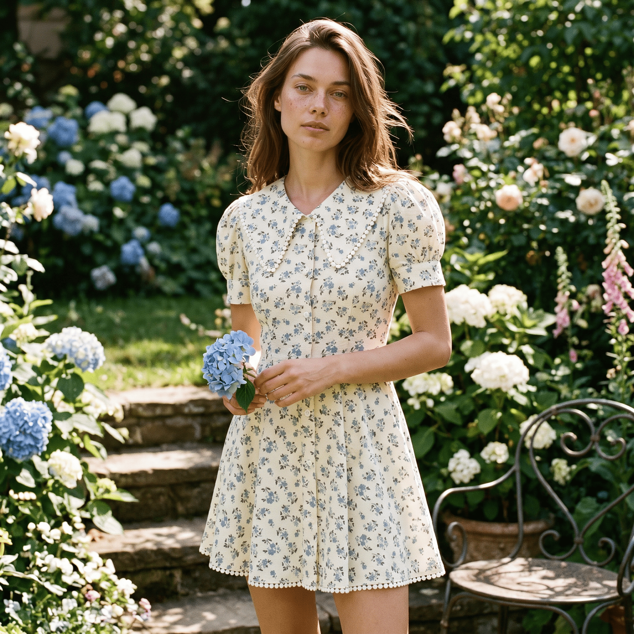 Floral A Line Cocktail Mini Dress - Sorina