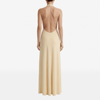 Halter Deep V Neck Backless Sexy Maxi Dress Women Gown Fashion Irregular Sleeveless Thigh High Split Club Party Dresses - Sorina