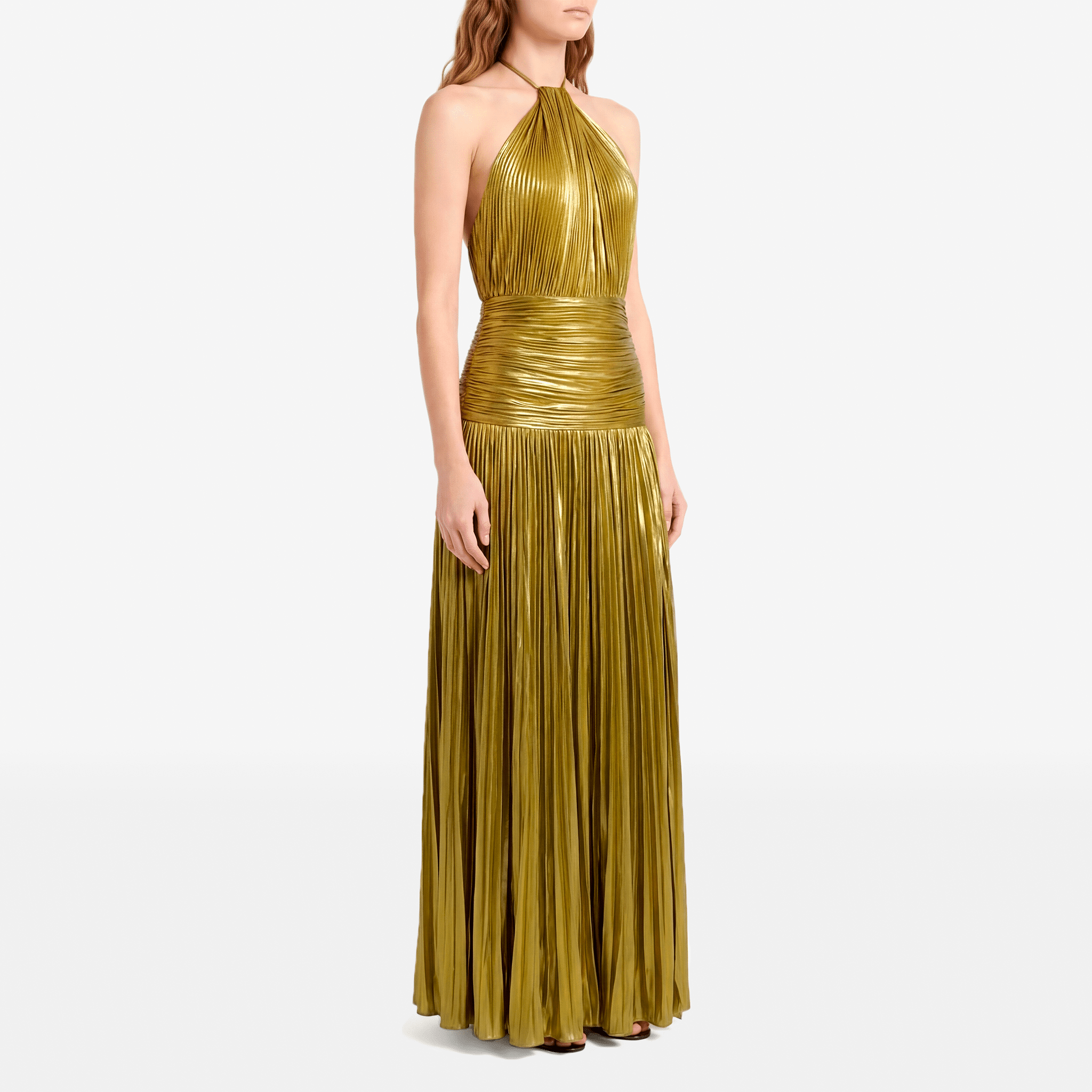 Luxurious Women Corset Party Cocktail Dress Sexy off Shoulder Halter Folds Slit Guest Celebrity Long Dress Celebrity Prom Gown - Sorina