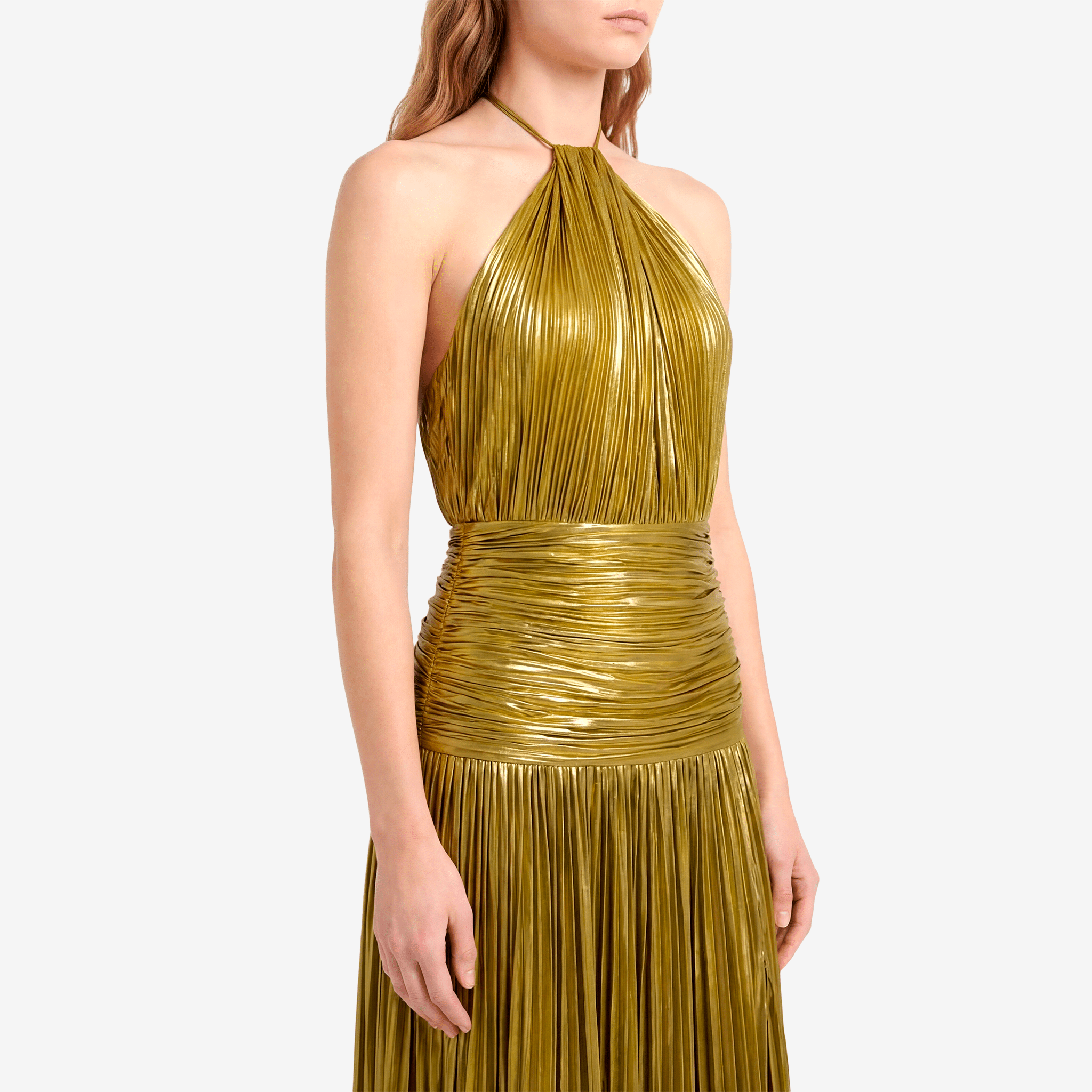 Luxurious Women Corset Party Cocktail Dress Sexy off Shoulder Halter Folds Slit Guest Celebrity Long Dress Celebrity Prom Gown - Sorina