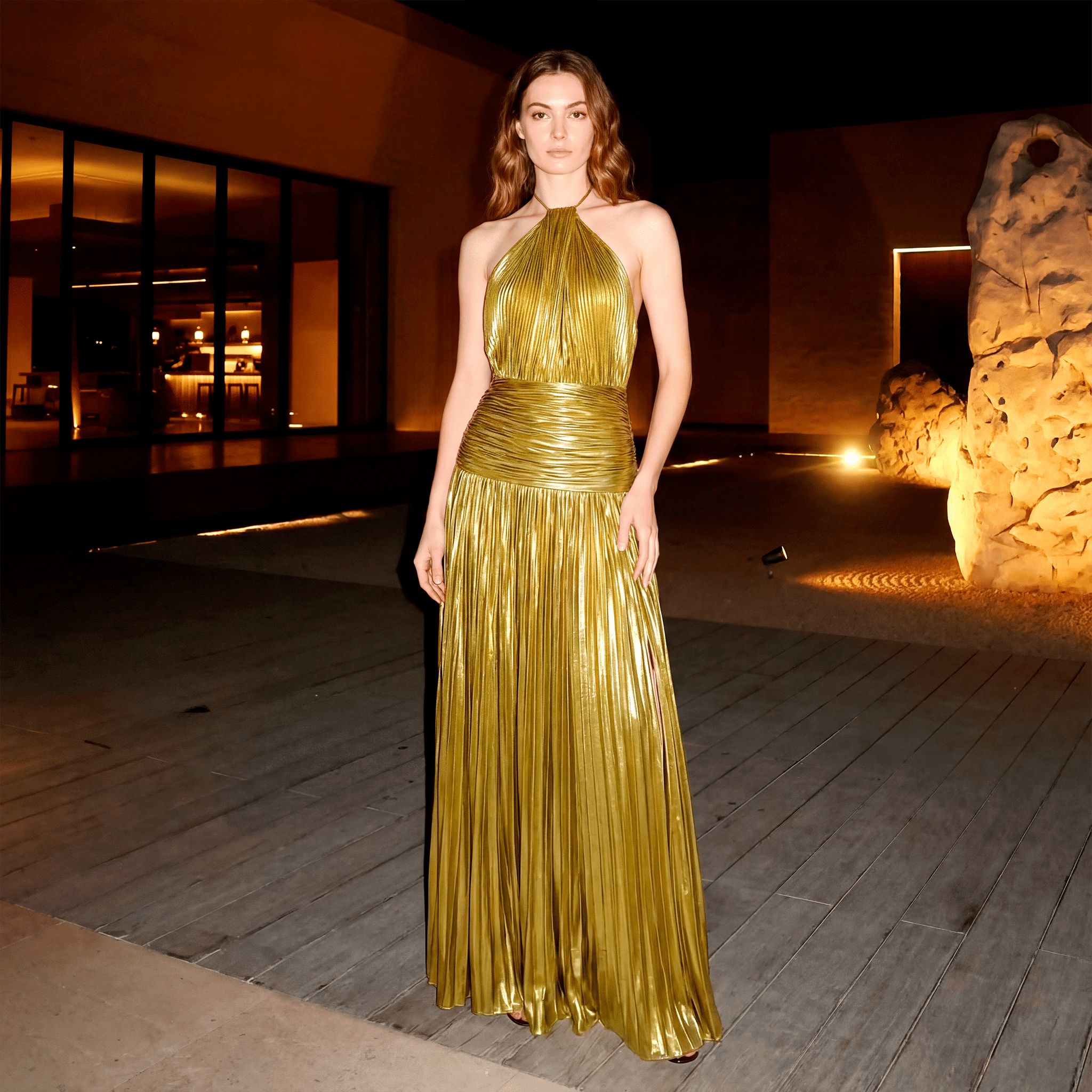 Luxurious Women Corset Party Cocktail Dress Sexy off Shoulder Halter Folds Slit Guest Celebrity Long Dress Celebrity Prom Gown - Sorina