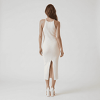Minimal Sleeveless Cocktail Midi Dress - Sorina