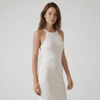 Minimal Sleeveless Cocktail Midi Dress - Sorina
