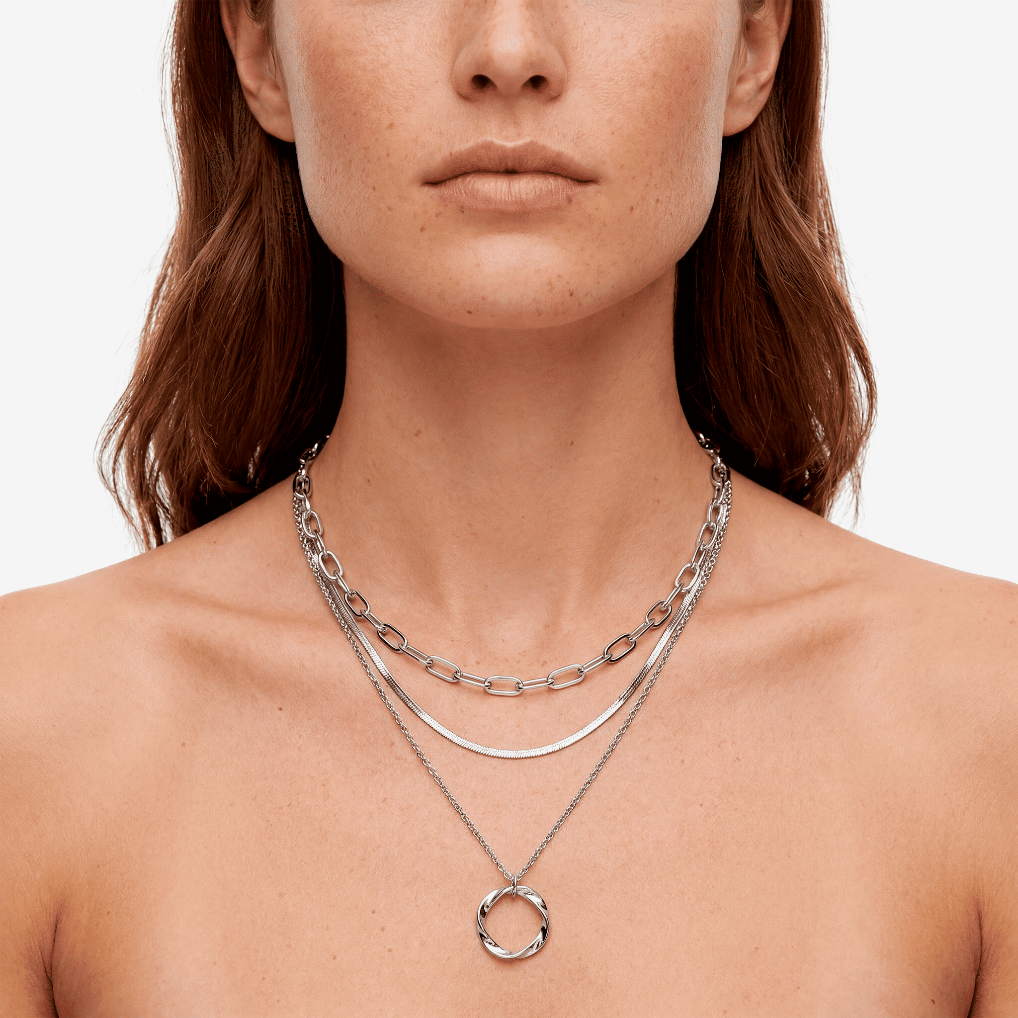 Multilayer Pendant Necklace on Neck Chain Women Crystal Zircon Heart Star Charm Layered Necklace Vintage Female Neck Jewelry Hot - Sorina