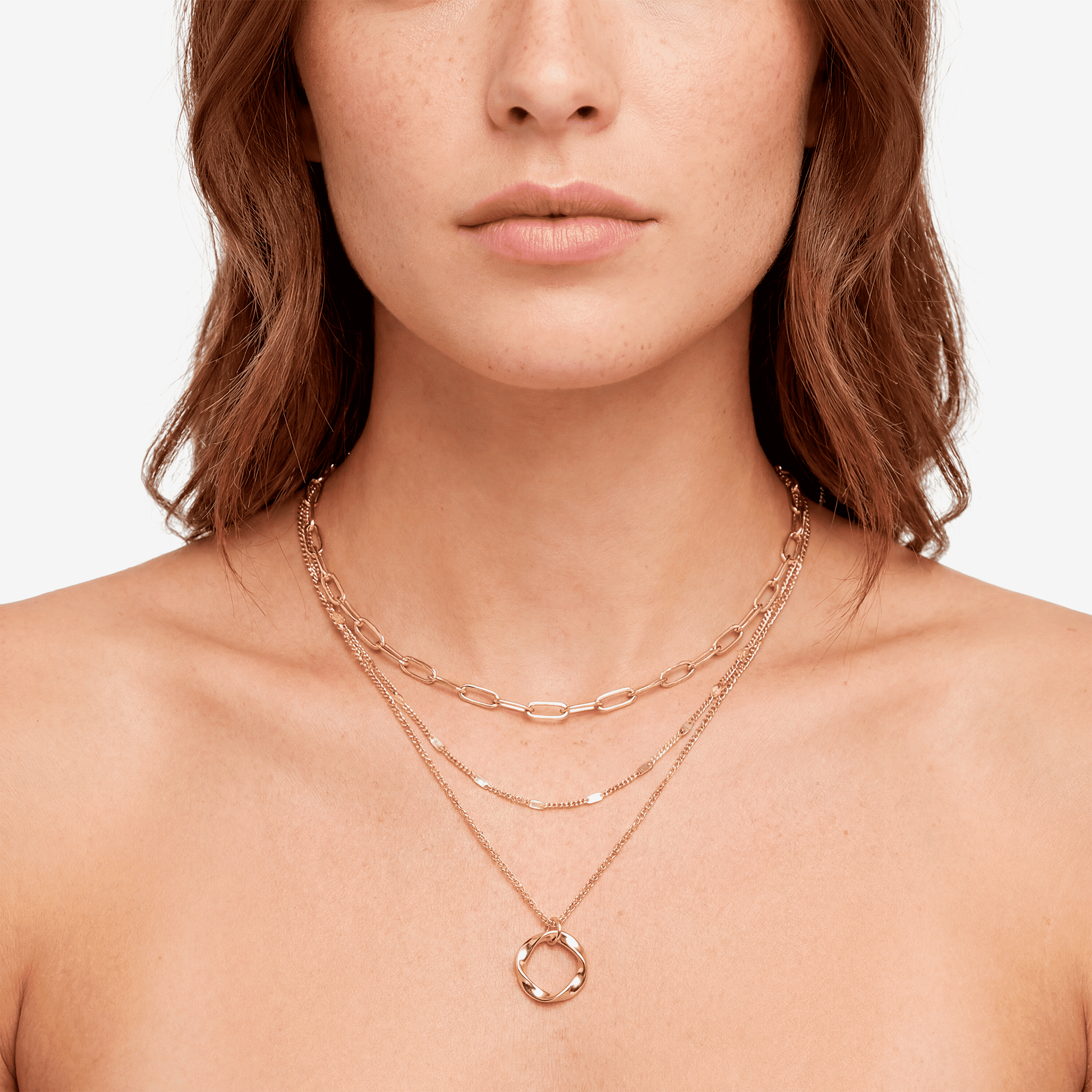 Multilayer Pendant Necklace on Neck Chain Women Crystal Zircon Heart Star Charm Layered Necklace Vintage Female Neck Jewelry Hot - Sorina