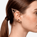 Popular Gold Color Elf Flower Leaf Ear Clip Cute Jewelry Accessory Fairy Piercing Earrings Wedding Girls Jewelry Gifts - Sorina