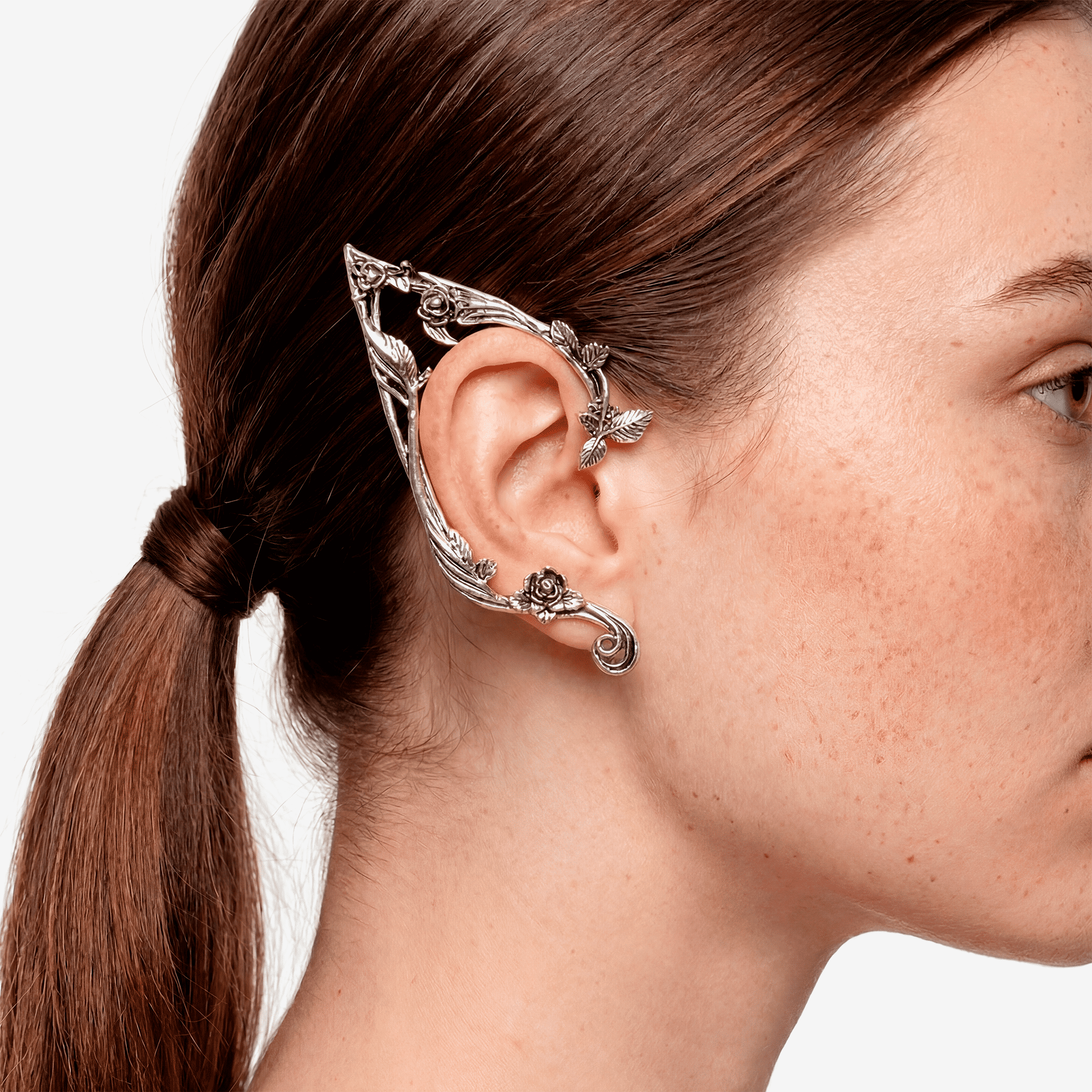 Popular Gold Color Elf Flower Leaf Ear Clip Cute Jewelry Accessory Fairy Piercing Earrings Wedding Girls Jewelry Gifts - Sorina