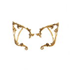 Popular Gold Color Elf Flower Leaf Ear Clip Cute Jewelry Accessory Fairy Piercing Earrings Wedding Girls Jewelry Gifts - Sorina