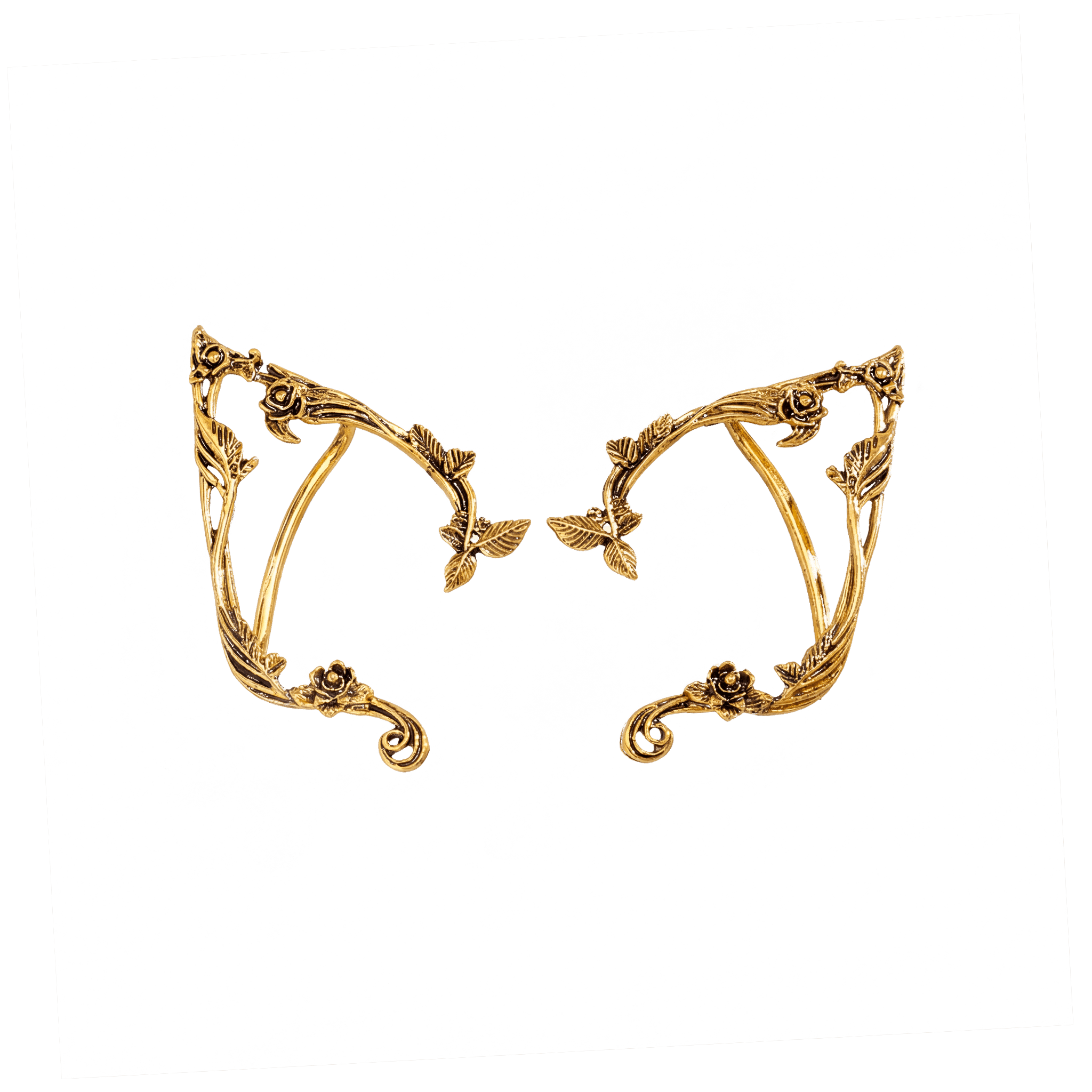 Popular Gold Color Elf Flower Leaf Ear Clip Cute Jewelry Accessory Fairy Piercing Earrings Wedding Girls Jewelry Gifts - Sorina