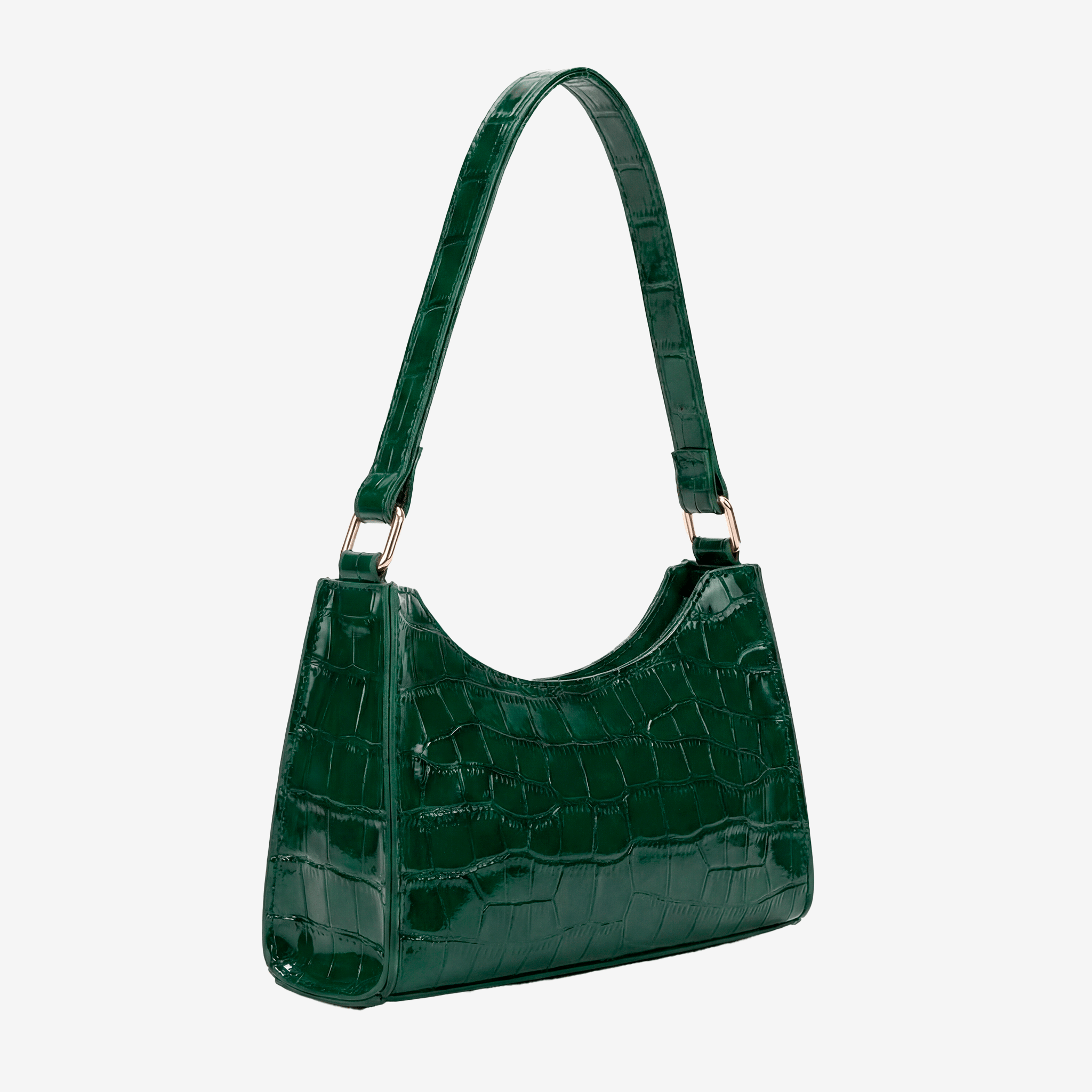 Retro Alligator Pattern Female Small Handbags and Purse Armpit Shoulder Bags High Quality PU Leather Ladies Clutch Totes Bag - Sorina