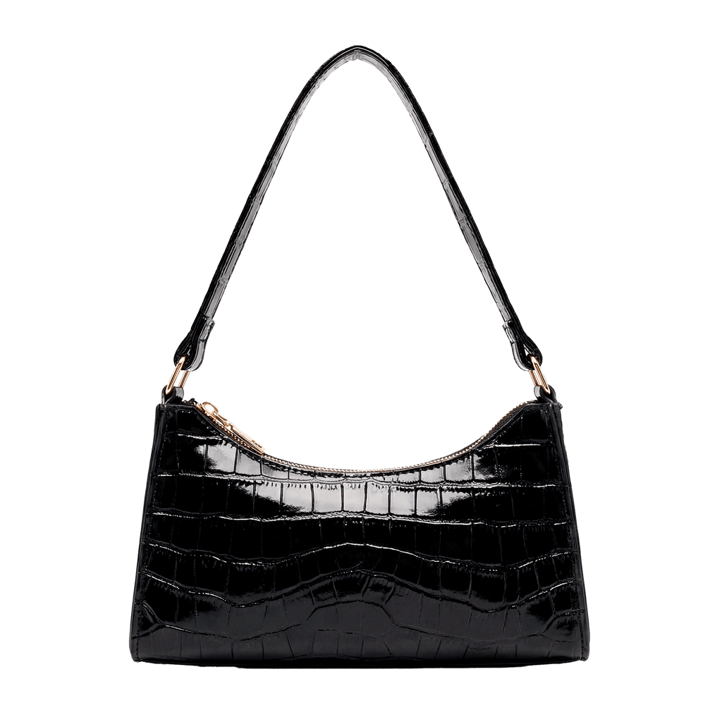 Retro Alligator Pattern Female Small Handbags and Purse Armpit Shoulder Bags High Quality PU Leather Ladies Clutch Totes Bag - Sorina