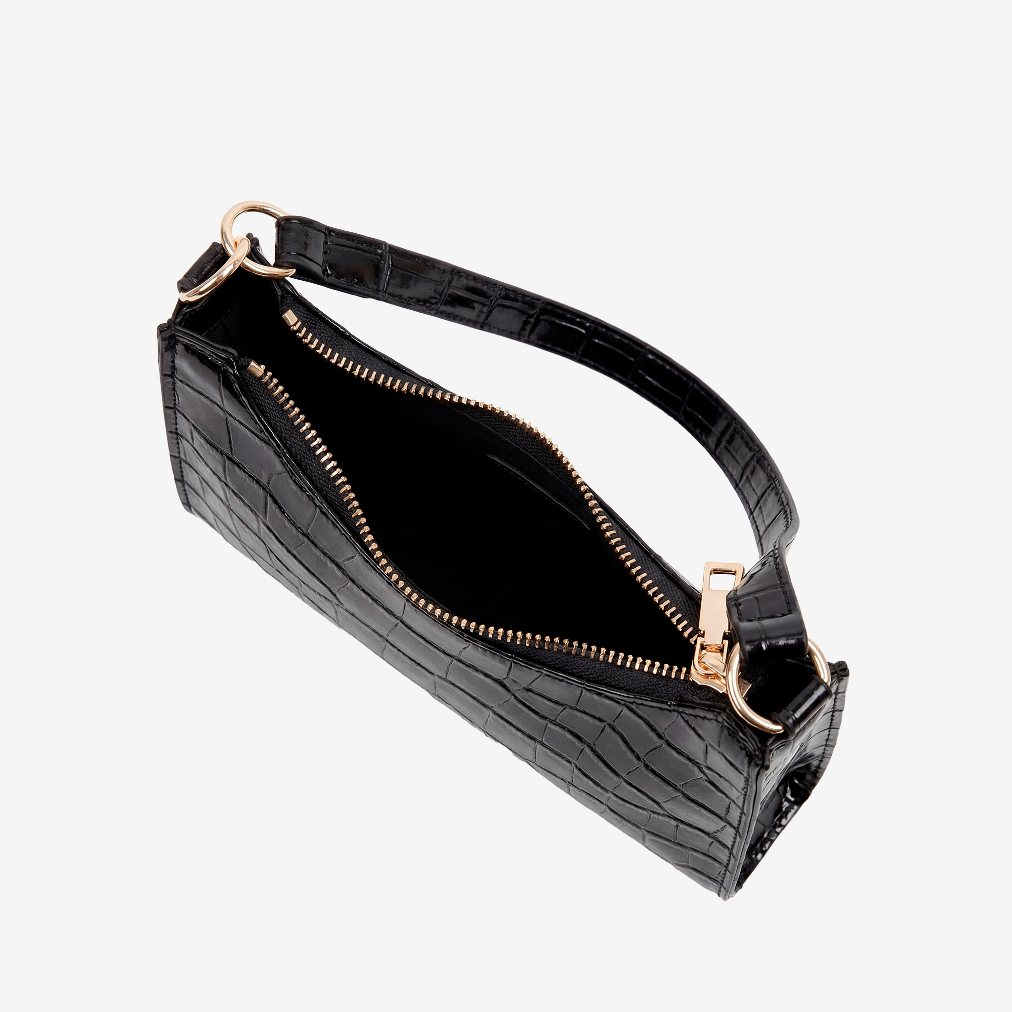 Retro Alligator Pattern Female Small Handbags and Purse Armpit Shoulder Bags High Quality PU Leather Ladies Clutch Totes Bag - Sorina