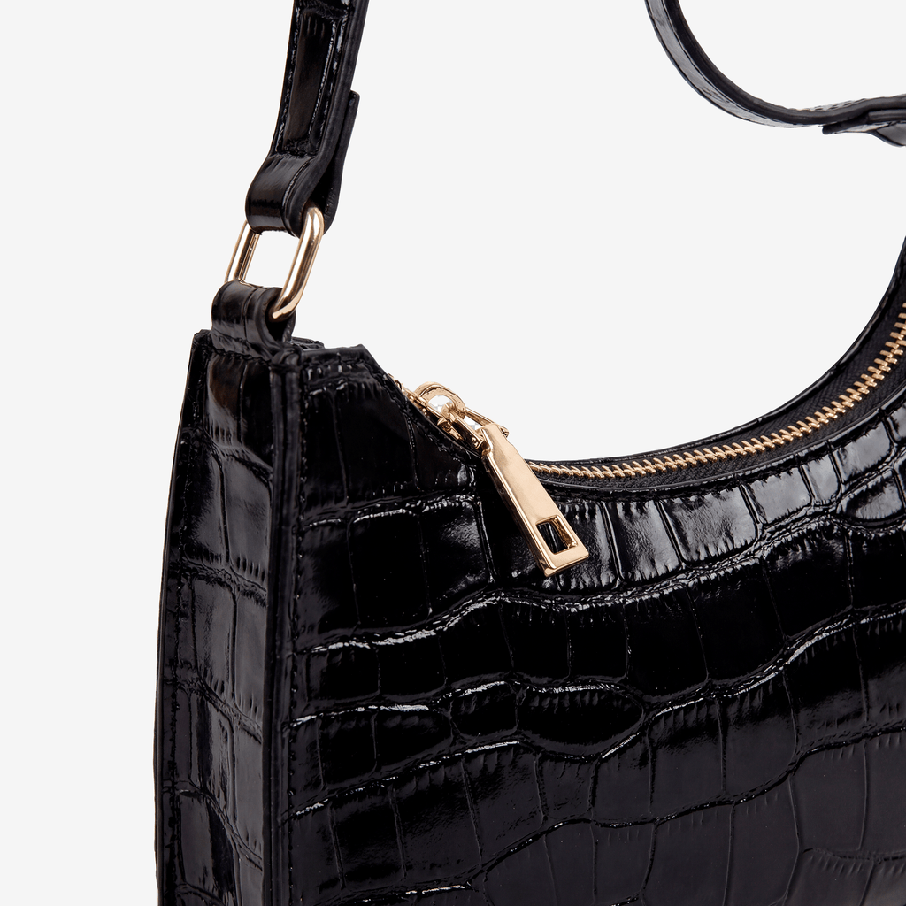 Retro Alligator Pattern Female Small Handbags and Purse Armpit Shoulder Bags High Quality PU Leather Ladies Clutch Totes Bag - Sorina