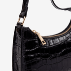 Retro Alligator Pattern Female Small Handbags and Purse Armpit Shoulder Bags High Quality PU Leather Ladies Clutch Totes Bag - Sorina