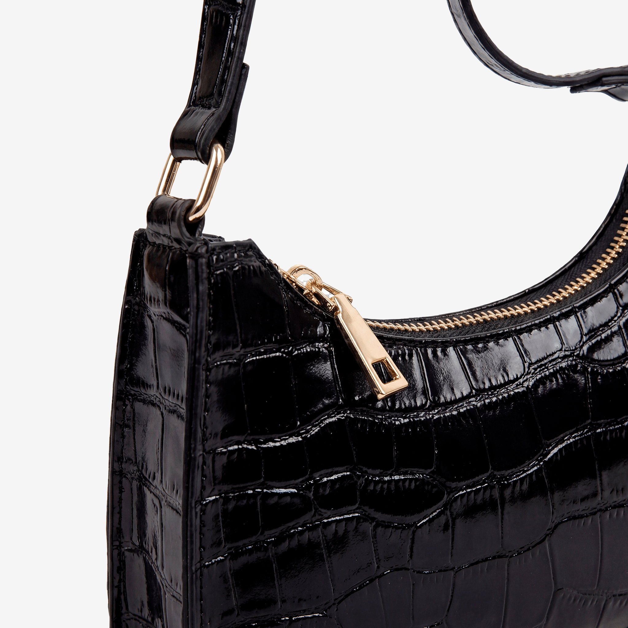 Retro Alligator Pattern Female Small Handbags and Purse Armpit Shoulder Bags High Quality PU Leather Ladies Clutch Totes Bag - Sorina