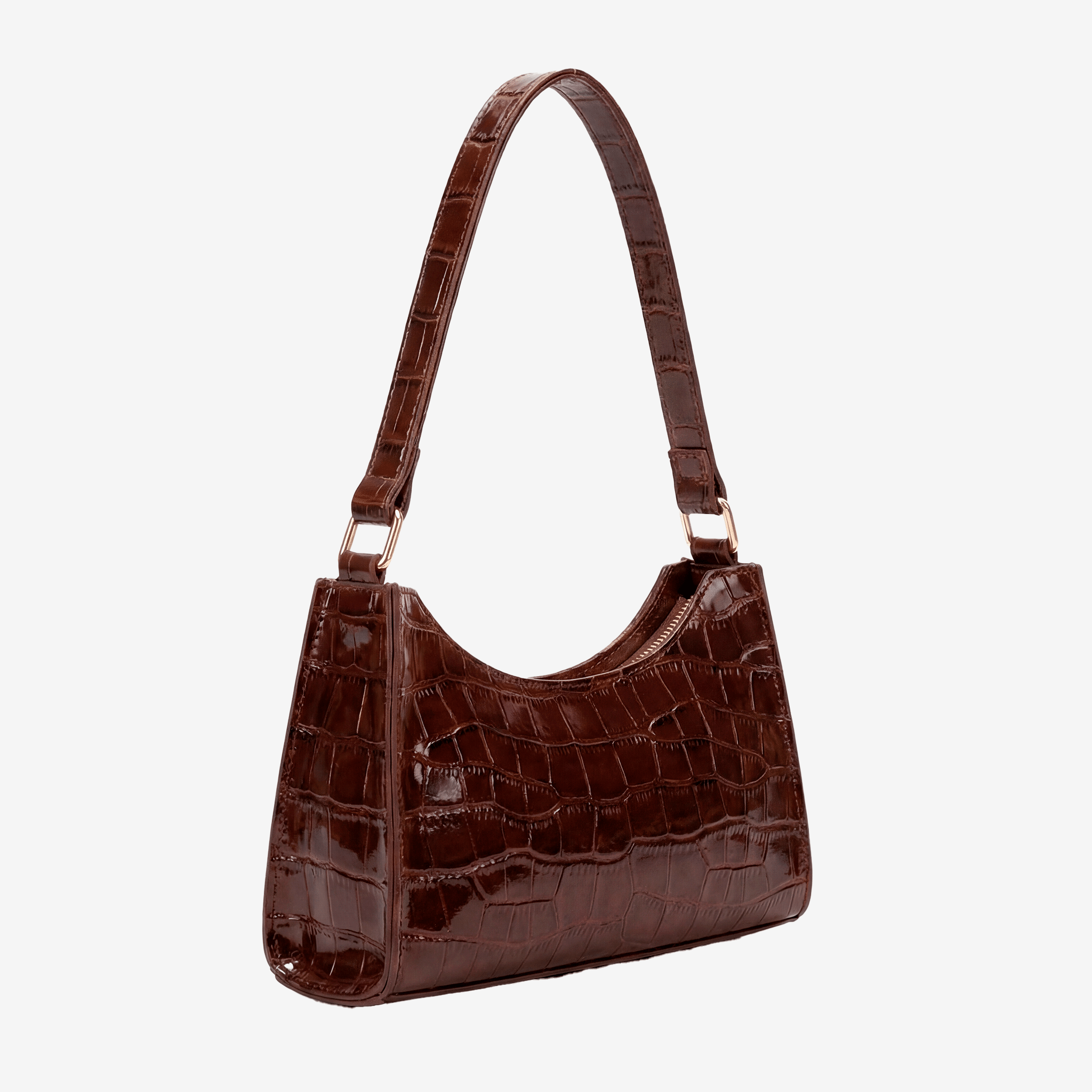 Retro Alligator Pattern Female Small Handbags and Purse Armpit Shoulder Bags High Quality PU Leather Ladies Clutch Totes Bag - Sorina