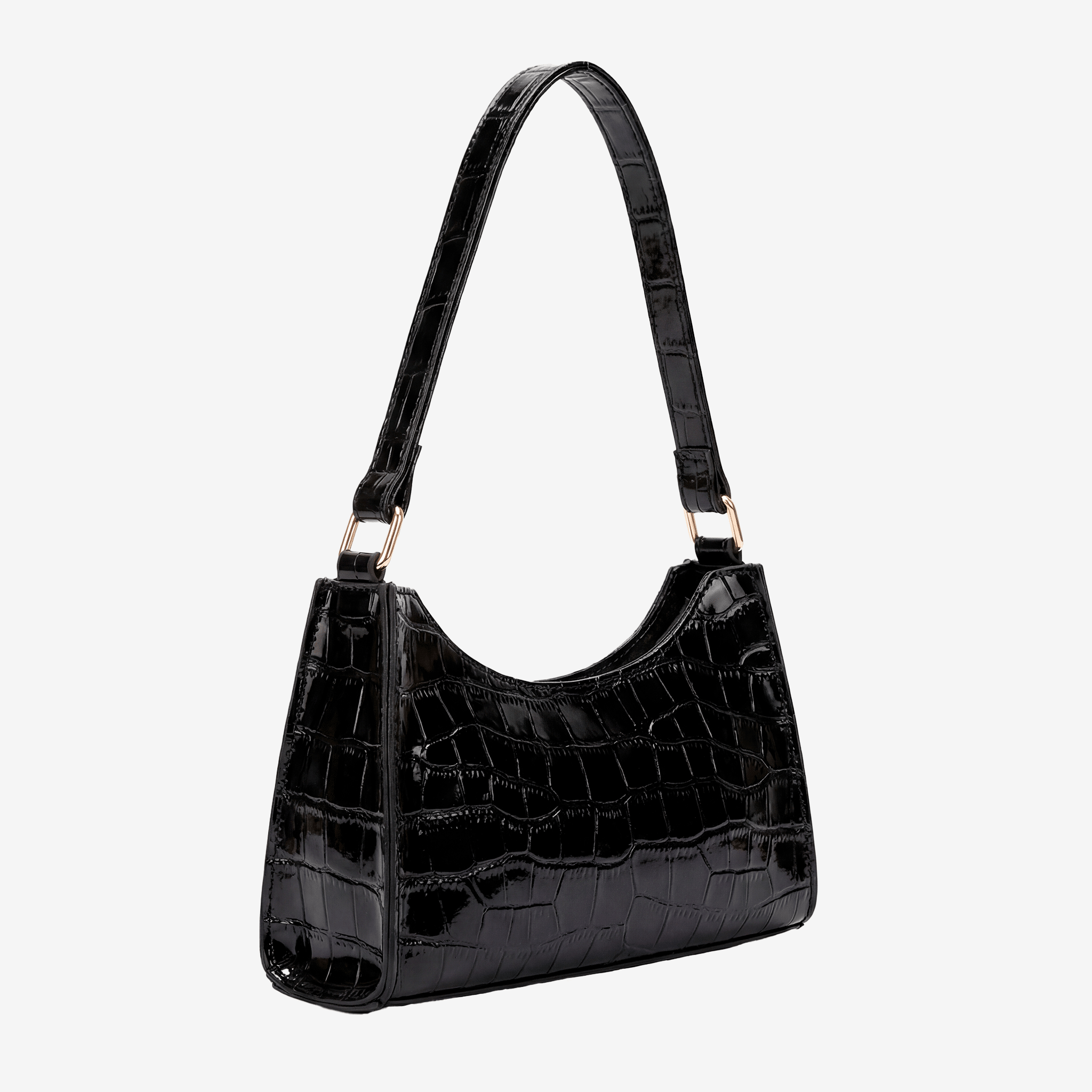 Retro Alligator Pattern Female Small Handbags and Purse Armpit Shoulder Bags High Quality PU Leather Ladies Clutch Totes Bag - Sorina