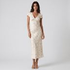 Romantic A Line Floral Cocktail Maxi Dress - Sorina