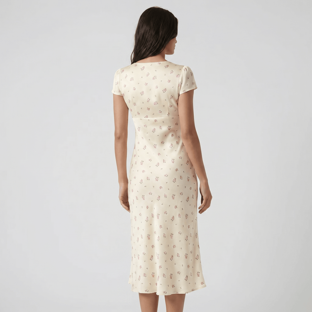 Romantic A Line Floral Cocktail Maxi Dress - Sorina