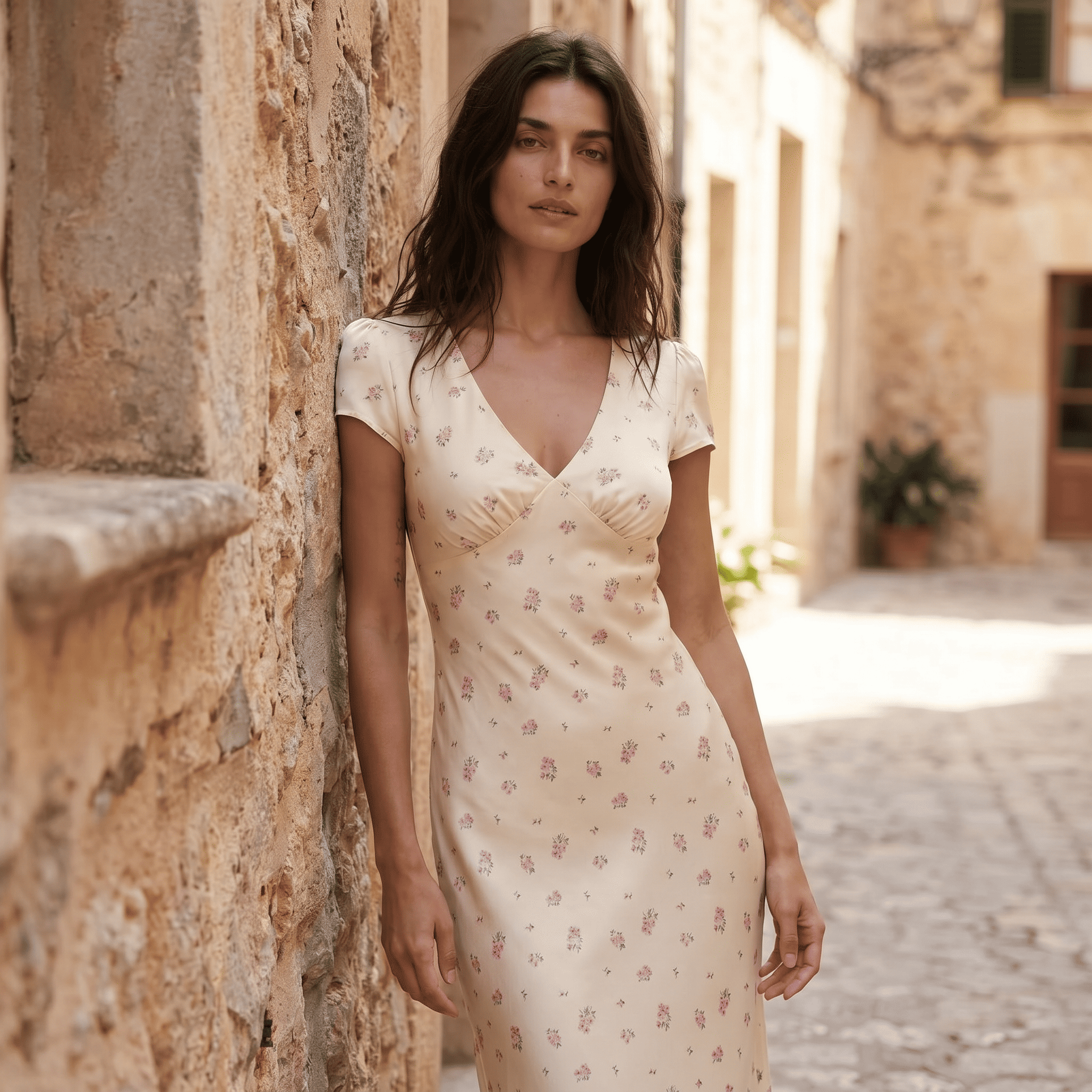 Romantic A Line Floral Cocktail Maxi Dress - Sorina
