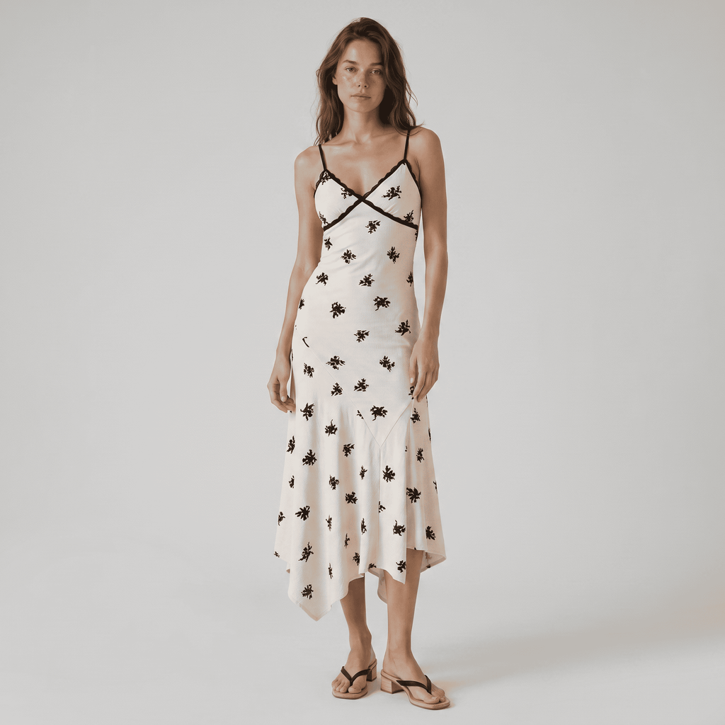 Romantic Lace Trim Cocktail Maxi Dress - Sorina
