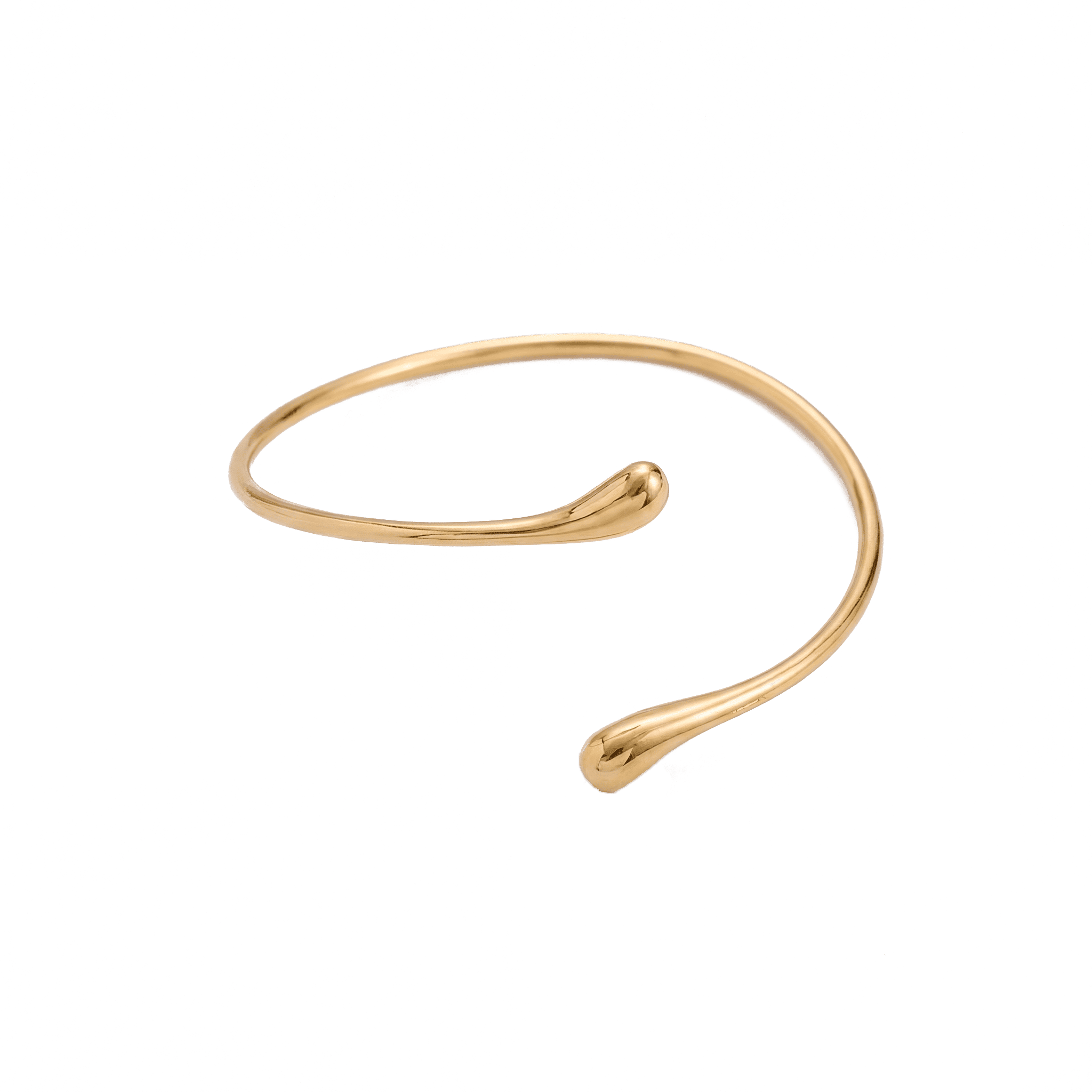 Trendy Geometric Twisted Cuff Bracelet on the Upper Arm for Women Water Drop Shape Bangles Adjustable Jewelry Party Wedding Gift - Sorina