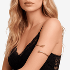 Trendy Geometric Twisted Cuff Bracelet on the Upper Arm for Women Water Drop Shape Bangles Adjustable Jewelry Party Wedding Gift - Sorina