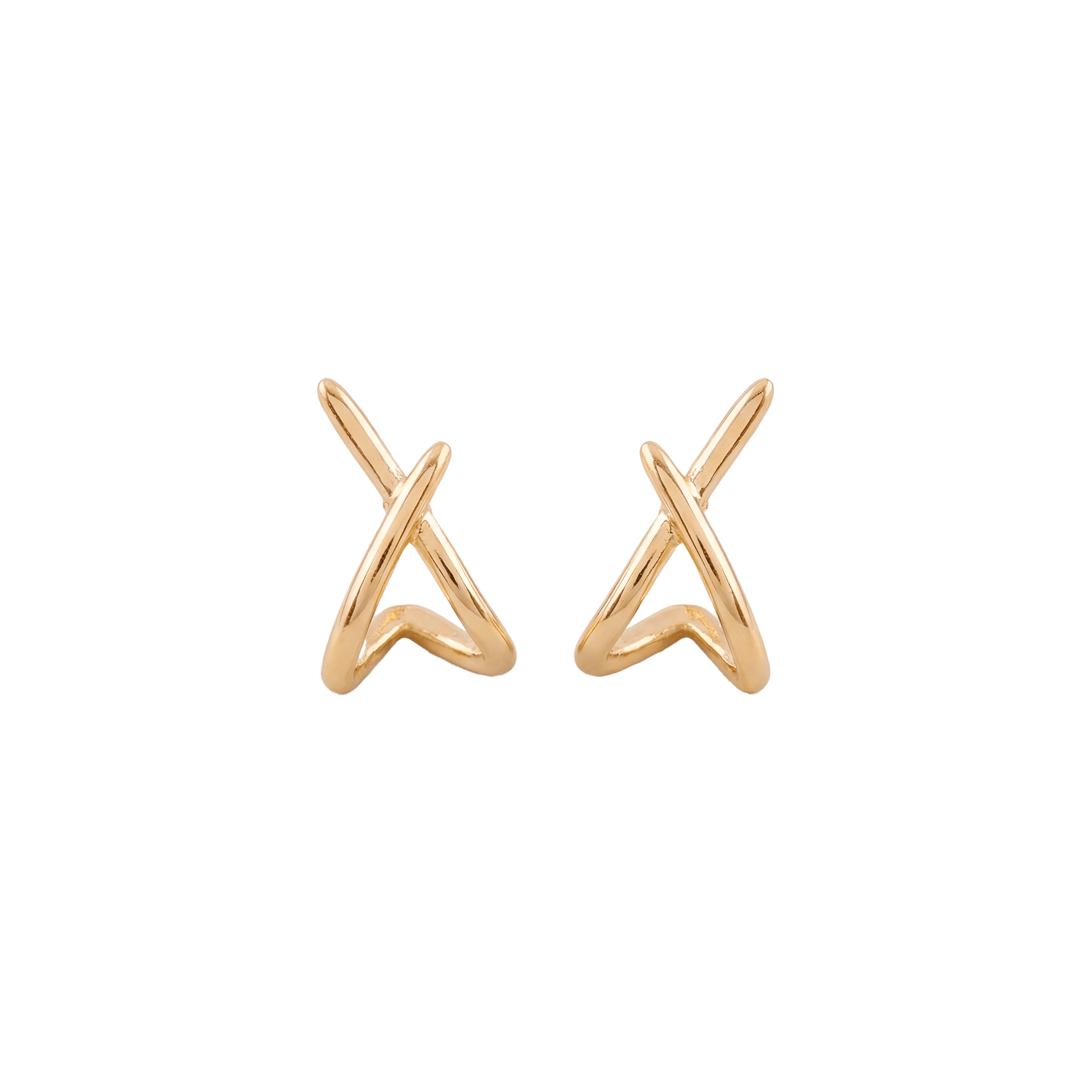 Trendy Gold Color Cross Stud Earrings for Women Dainty Simple Minimalist Earring Fashion Jewelry Party Gifts Wholesale - Sorina