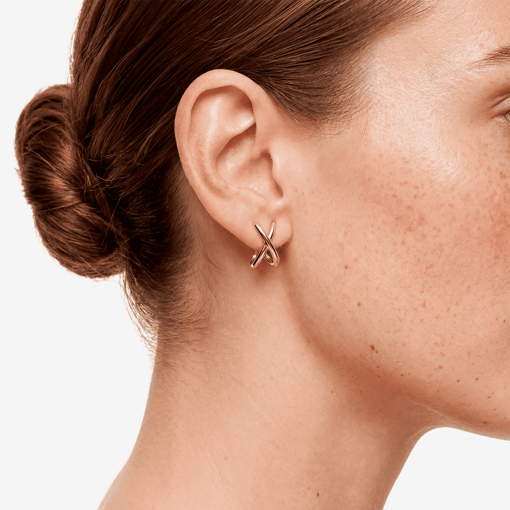 Trendy Gold Color Cross Stud Earrings for Women Dainty Simple Minimalist Earring Fashion Jewelry Party Gifts Wholesale - Sorina